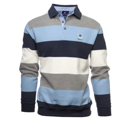 Polo manches longues rayé