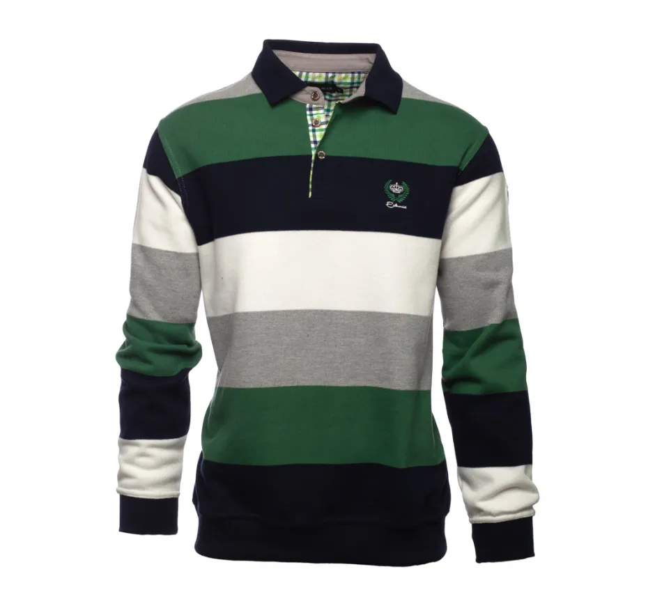 Polo manches longues rayé