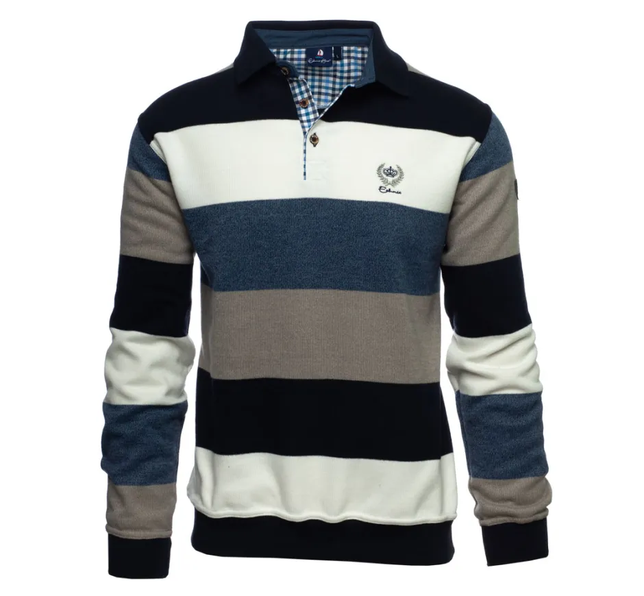 Polo manches longues rayé