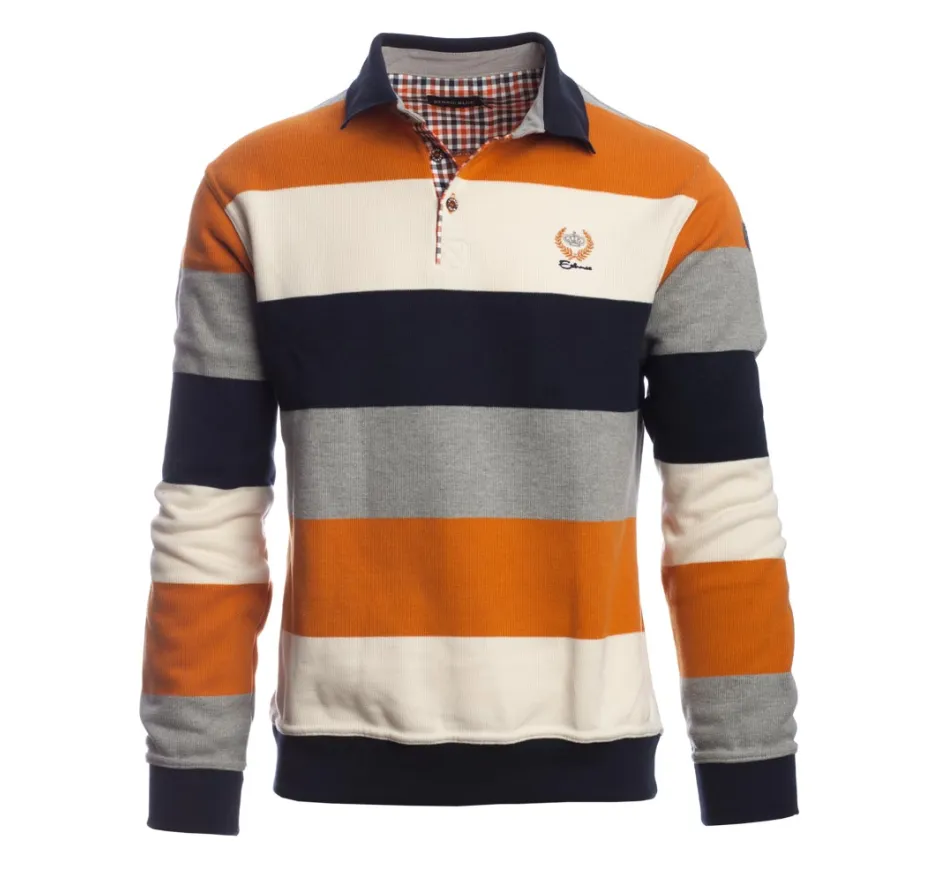 Polo manches longues rayé