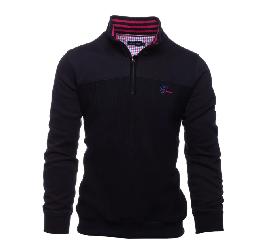 Zip-Collar Ottoman Sweatshirt