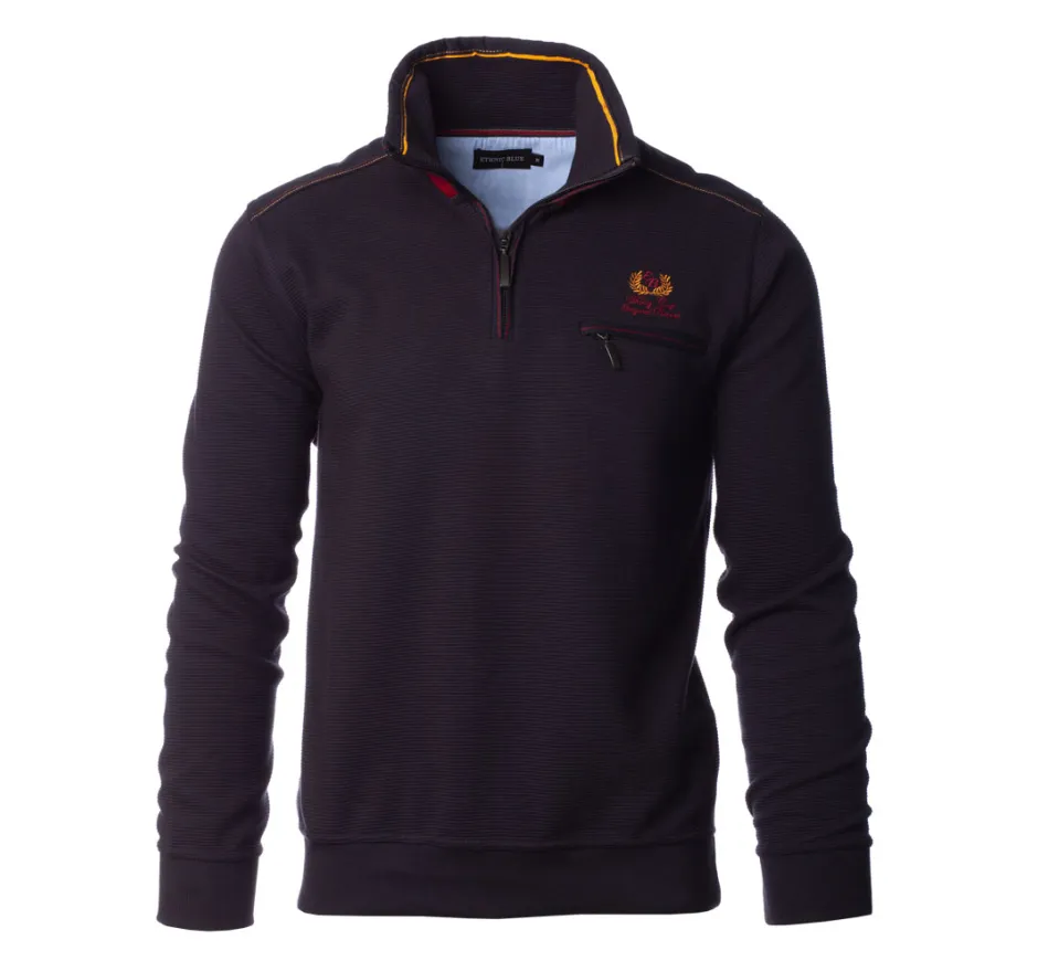 Zip-Collar Ottoman Sweatshirt