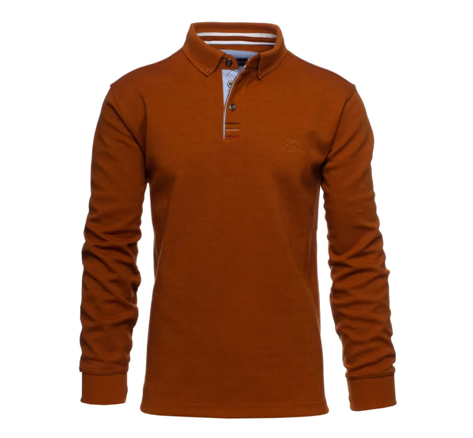 Polo uni manches longues OCRE