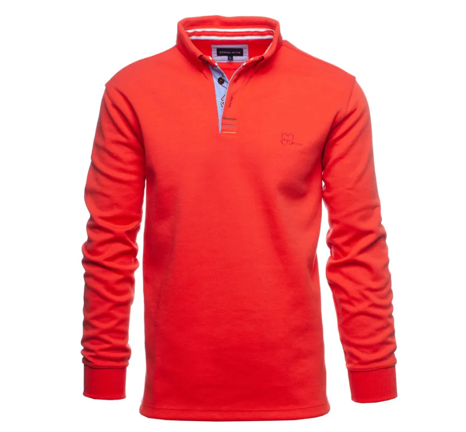 Polo uni manches longues CORAIL