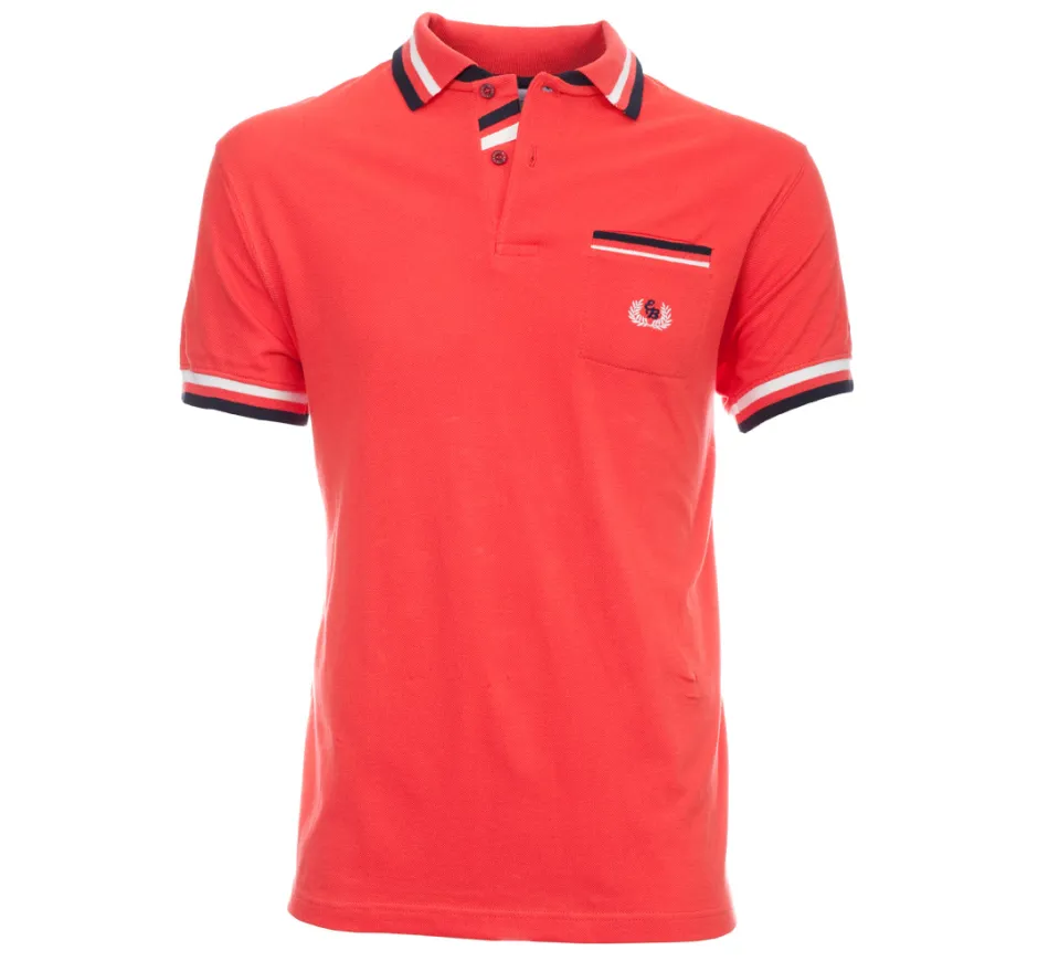 Polo Sportif CORAIL en Maille Piquée 100% Coton - Fabriqué au Portugal