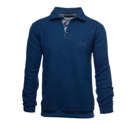 Polo toucher doux BLEU ROYAL COUDIERES denim