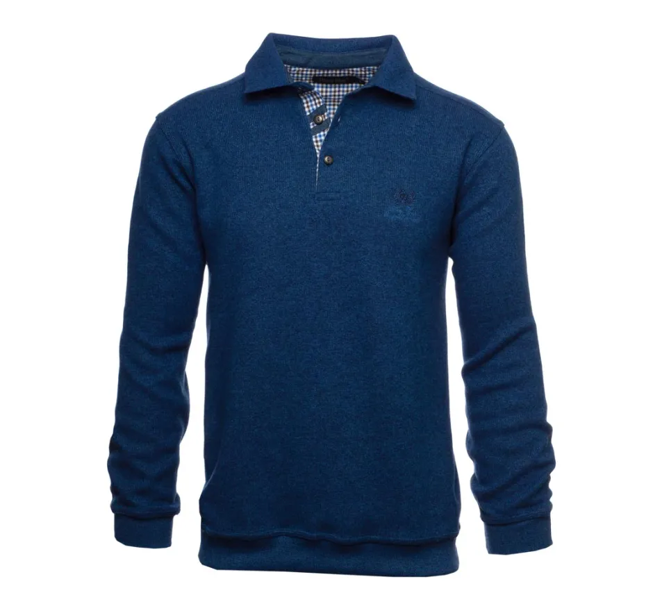 Polo toucher doux BLEU ROYAL COUDIERES denim