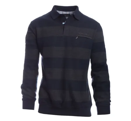 Polo manches longues rayé