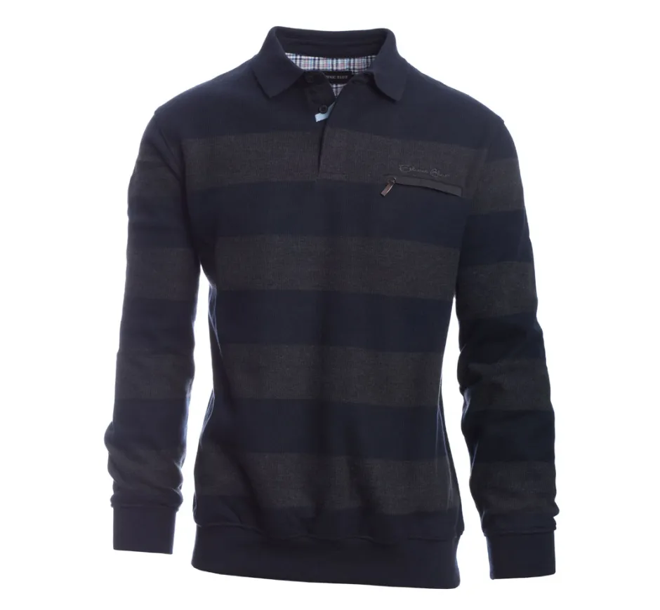 Polo manches longues rayé