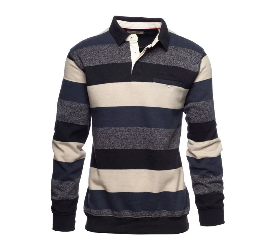 Polo manches longues rayé