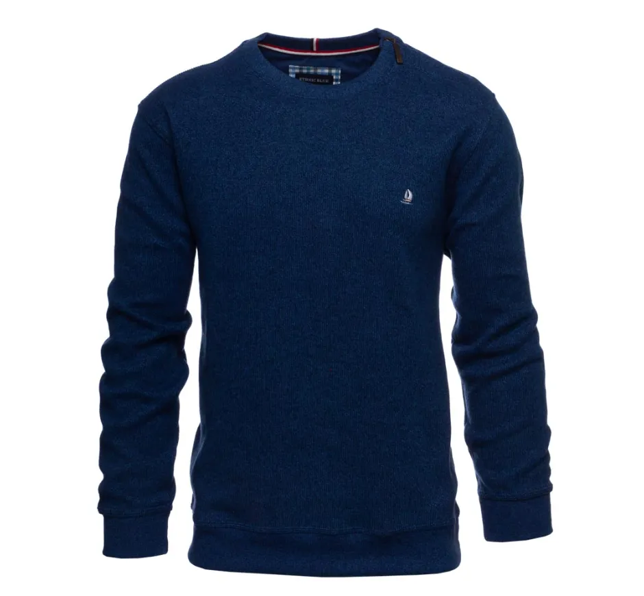 Sweat-shirt TOUCHER DOUX col rond zippé ROYAL