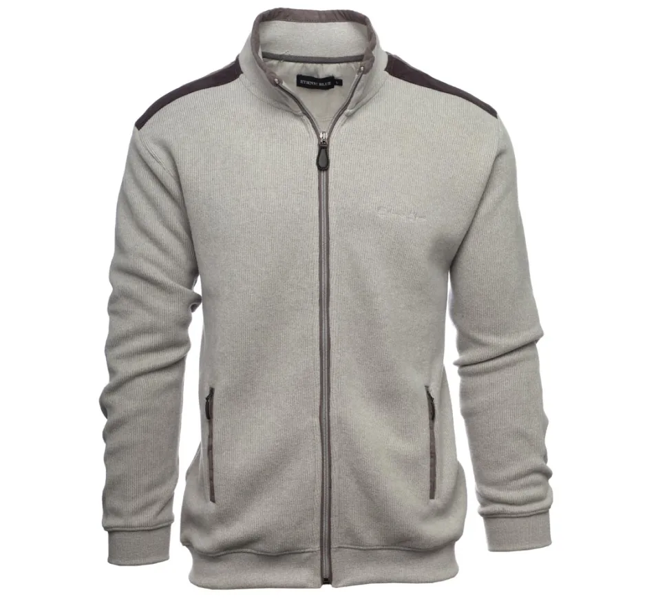 Veste Zippée gris clair toucher doux - Élégance et Confort