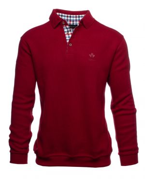 Long sleeve polo-shirt, soft touch True RED