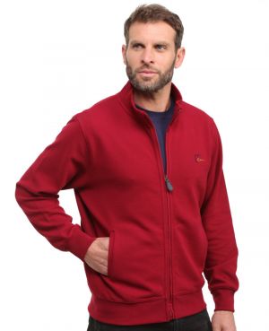 Cardigan jacket, 2 pockets RED Ottoman mesh