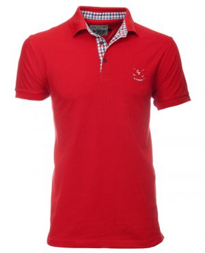 Short sleeve PIQUE polo-shirt, RED
