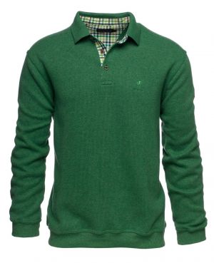 Long sleeve polo-shirt, soft touch GREEN