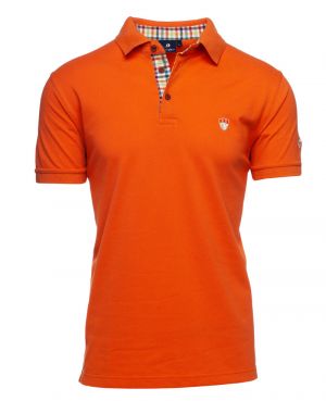 Short sleeve PIQUE polo-shirt, ORANGE
