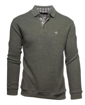 Long sleeve polo-shirt, soft touch GREY