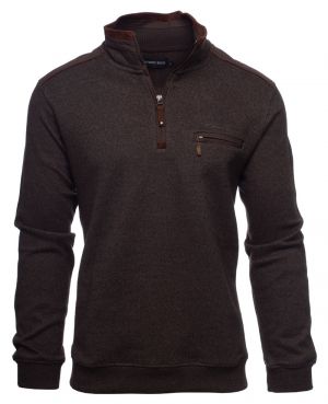 TRUCKER SWEATER soft touch ICE BROWN