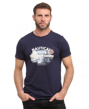 Maritime-Inspired Navy T-Shirt - Durable Quality Made in Portugal