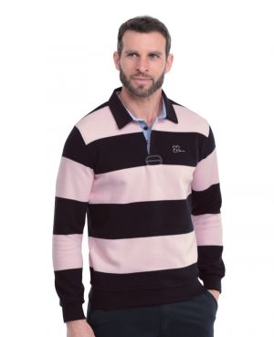 POLO RUGBY ray MARINE / ROSE