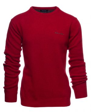 PULL COL ROND en laine COQUELICOT