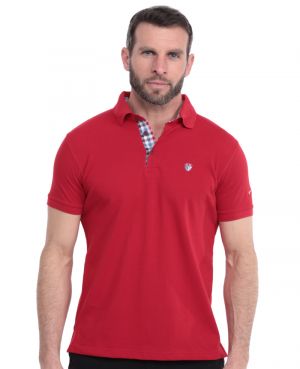 Short sleeve PIQUE polo-shirt, RED